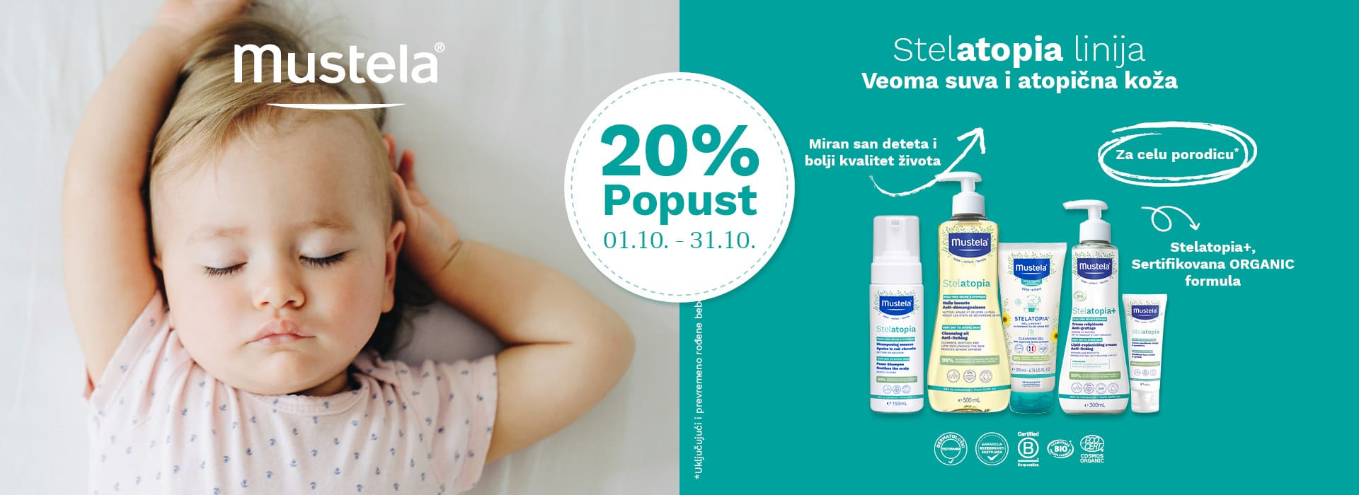 Mustela Stelatopia oktobar brend - Srbotrade